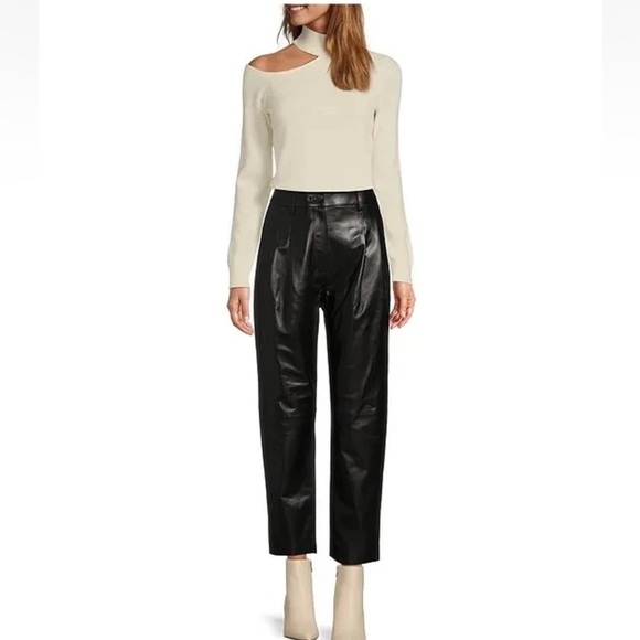 Antonio Melani Brooke Cutout 100% Cashmere Sweater Ivory Size Large NWT $149 - Picture 4 of 16